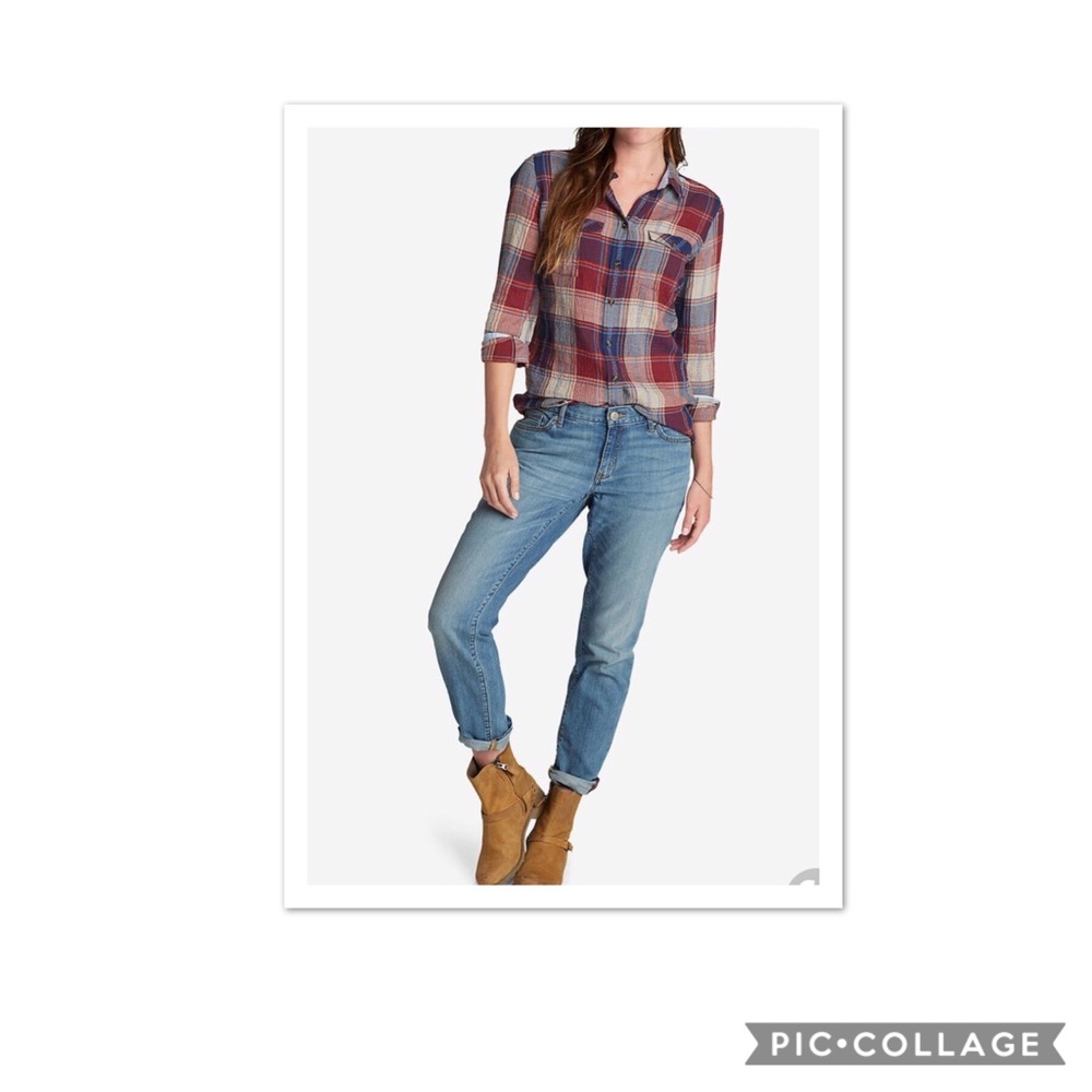 NWOT Eddie Bauer Boyfriend Jean Sz 12 Tall